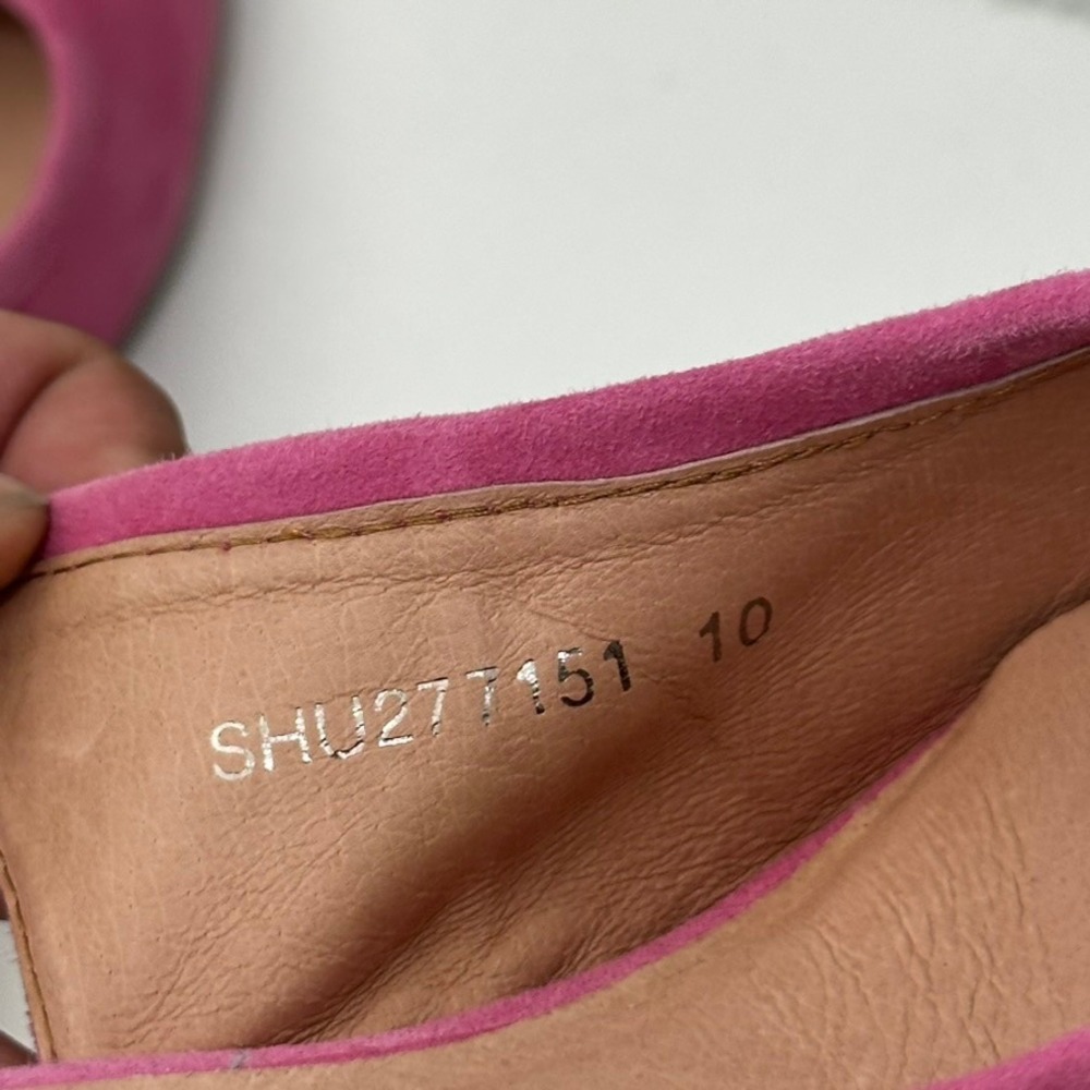 J. Jill Pink Suede Slingback Block Heel Pumps Womens 10 - Picture 4 of 13